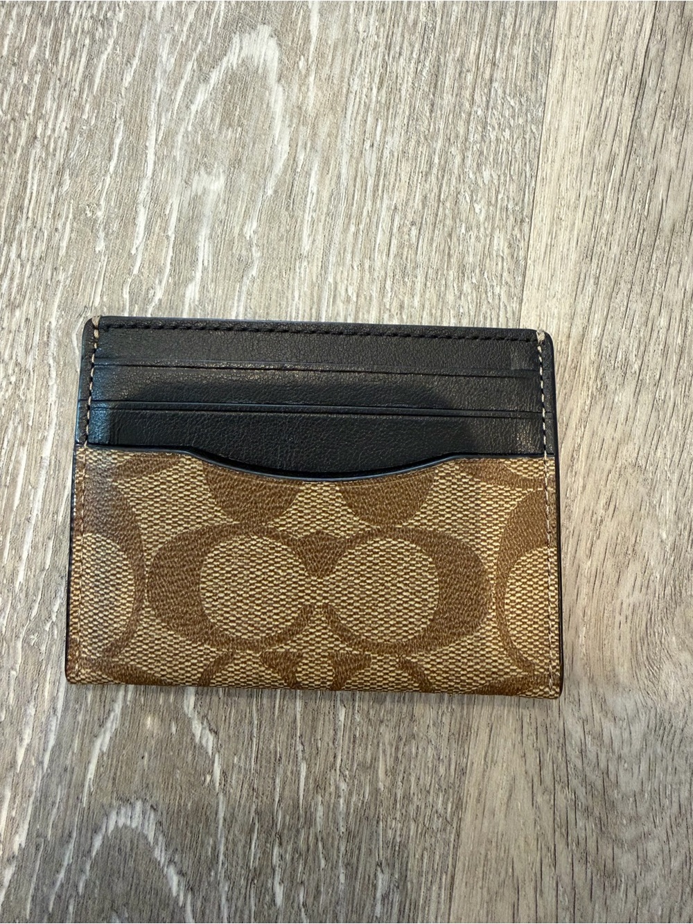 Coach Signature Leather Card Holder